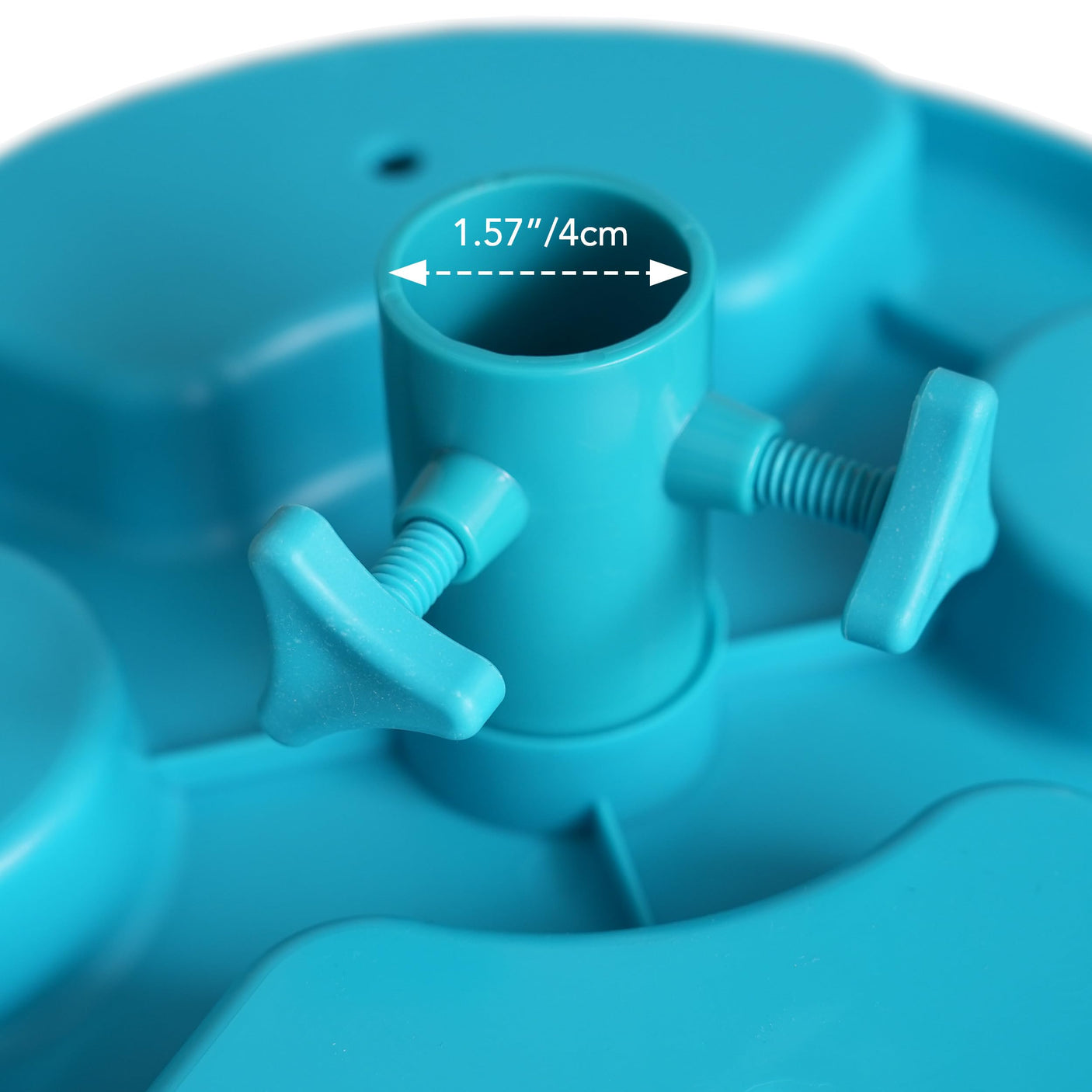 AMMSUN 13" Beach Umbrella Table Tray for Beach, Patio, Garden, Swimming Pool with Cup Holders, Snack Compartments Teal