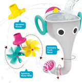 Yookidoo Elephant Trunk Funnel Baby Bath Toy - FunEleFun Fill ‘N’ Sprinkle - Fun and Imaginative Play with 3 Interchangeable Trunk Accessories for Ages 18m+ (Grey)