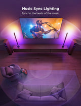 Govee Upgraded 31 Inch LED Light Bar with Scene and Music Modes, RGBIC WiFi Light with Multiple Placement Options Suitable for 55-70 inch TVs, Voice and App Control, 1 Pack