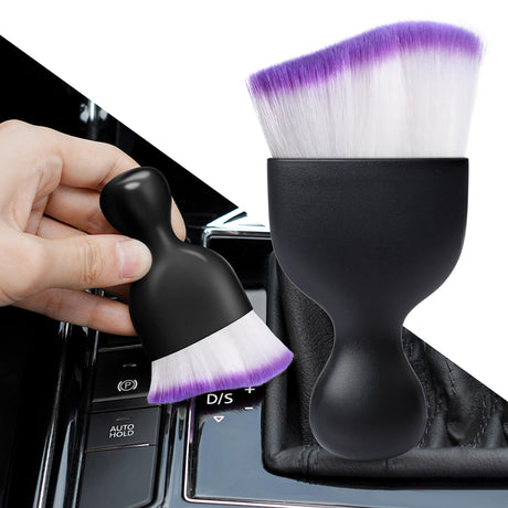 Ouzorp Car Interior Dust Brush, Car Detailing Brush, Soft Bristles Detailing Brush Dusting Tool for Automotive Dashboard, Air Conditioner Vents, Leather, Computer,Scratch Free