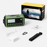 NOAA Weather Radio, Emergency Hand Crank Radio with Solar Charger, Portable Battery Operated AM FM Shortwave Radio with LED Flashlight, USB Charger, Earbud Jack, SOS Alert for Home Survival Hurricane