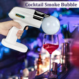 Cocktail Bubble Smoke Gun with 5 Flavour Aroma Pods and Edible Bubbles, Electric Bubble Smoke Machine, Food Drink Decor Perfect for Bar, Party and Home, Gift for Engagement & Birthday