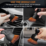 Ouzorp Car Interior Dust Brush, Car Detailing Brush, Soft Bristles Detailing Brush Dusting Tool for Automotive Dashboard, Air Conditioner Vents, Leather, Computer,Scratch Free