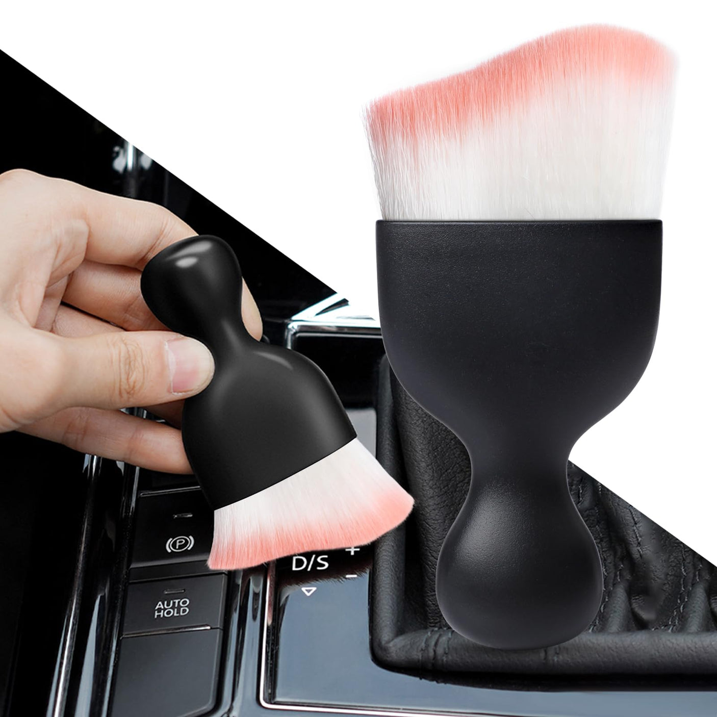 Ouzorp Car Interior Dust Brush, Car Detailing Brush, Soft Bristles Detailing Brush Dusting Tool for Automotive Dashboard, Air Conditioner Vents, Leather, Computer,Scratch Free