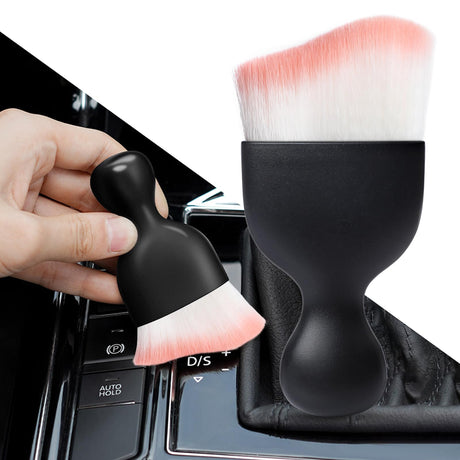 Ouzorp Car Interior Dust Brush, Car Detailing Brush, Soft Bristles Detailing Brush Dusting Tool for Automotive Dashboard, Air Conditioner Vents, Leather, Computer,Scratch Free