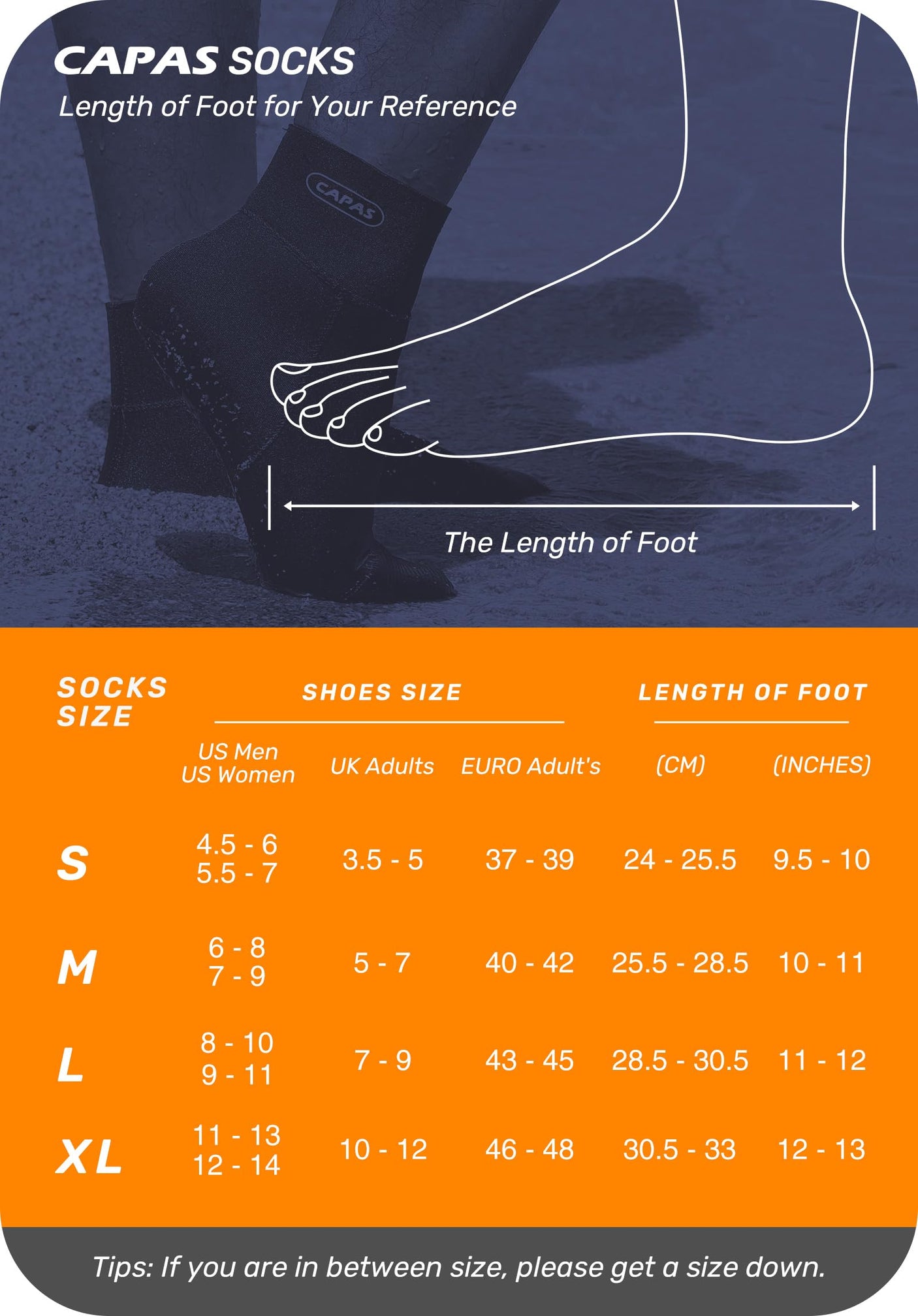 CAPAS 2mm Neoprene Sand Socks, Beach Volleyball Sand Proof Outdoor Socks, Wetsuit Diving Water Socks Keep Warm for Men Women