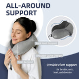 Travel Pillow with Extra Large Hood for Airplane Long Flights Privacy and Comfort Memory Foam with Velvet Cover for Road Trip Head&Neck Support for Plane Office Cars Sleeping & Rest (Pink)