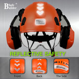 Industrial Safety Helmet with Visor Ear Muffs Hard Hat with Visor Vented Hardhats Construction Work Head Protection ANSI