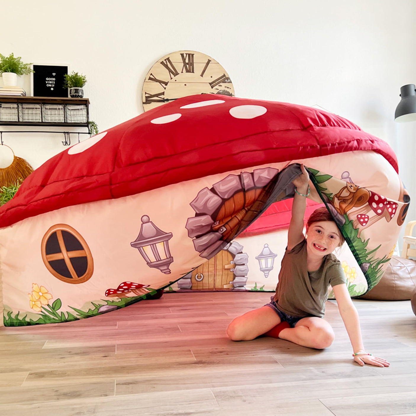 The Original Patented AirFort - Build A Fort in 30 Seconds, Inflatable Fort for Kids, Play Tent for 3-14 Years, A Playhouse Where Imagination Runs Wild, Fan not Included (Starry Night)