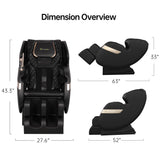 Real Relax 2024 Dual Core S Track Full Body Zero Gravity Massage Chair Recliner with App Control, Black