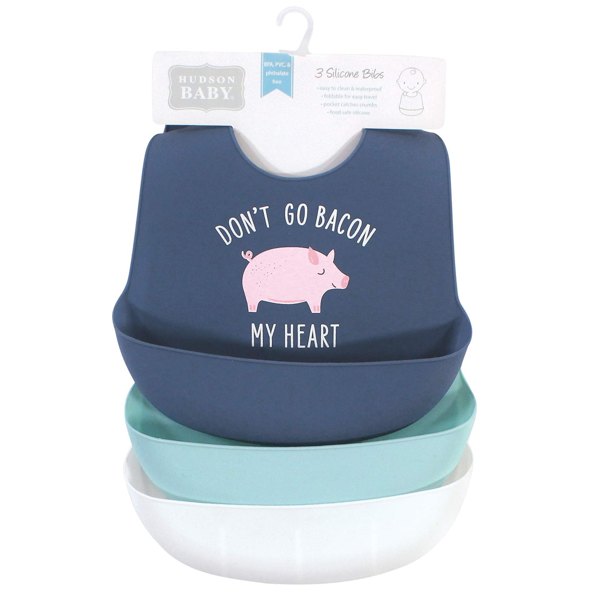 Hudson Baby Unisex Baby Silicone Bibs, Perfect Gentlemen, One Size