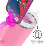 HydraClip Phone Attachment - Watch, Carry, Record, & Stay Organized, Use as Phone Stand or Tripod, Hands Free Detachable, Stanley Cup Accessories, Spring Loaded Secure Grip (Black)