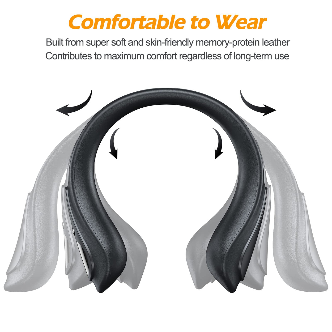 Portable Neck Warmer Rechargeable, Soft Leather Cordless Neck Heater Wrap Graphene Heated Scarf with 12 Heat Levels, Hand Warmers Electric Heating Pad for Pain Relief, Warm Gifts for Women Men