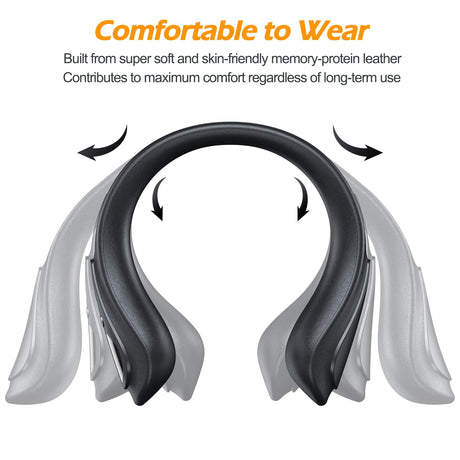 Portable Neck Warmer Rechargeable, Soft Leather Cordless Neck Heater Wrap Graphene Heated Scarf with 12 Heat Levels, Hand Warmers Electric Heating Pad for Pain Relief, Warm Gifts for Women Men