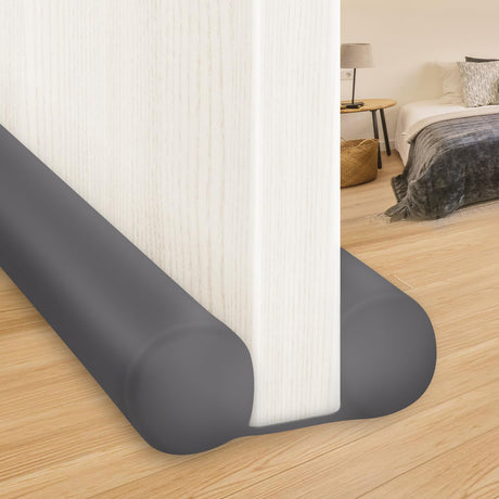 MAXTID Large Door Draft Stopper for Bottom of Doors 36” Under Door Draft Noise Blocker Black Gap Stoppers Door Draft Guard for Bottom of Doors Adjustable Door Seal Sweep Draft Home Essentials Gadgets