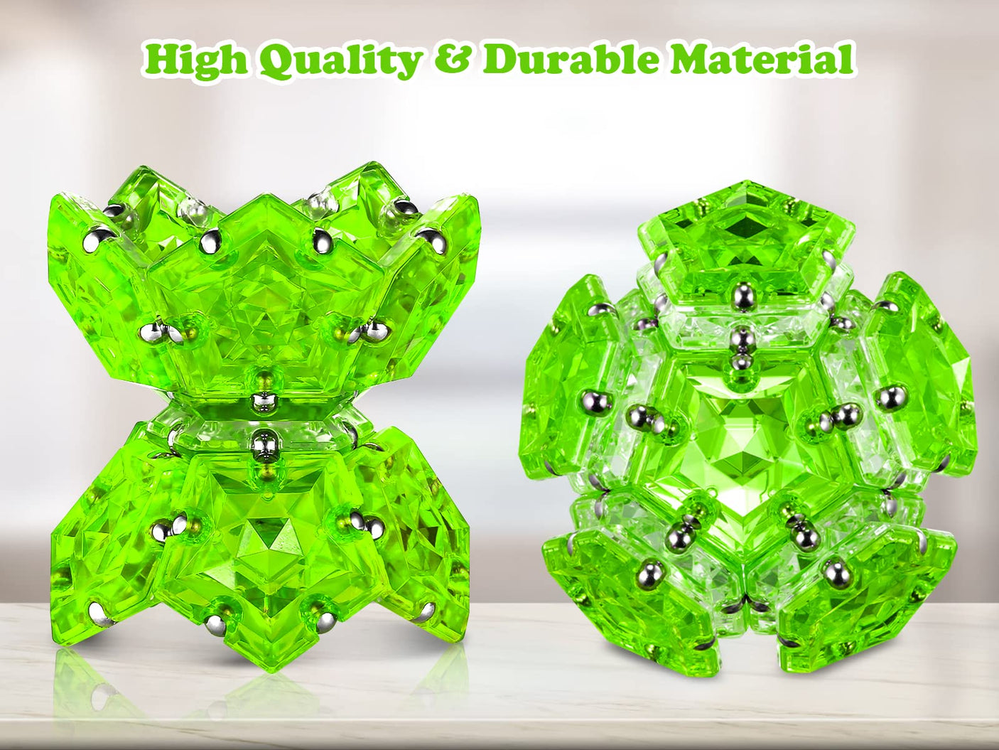 Magnetic Fidget Sphere Stress Relief Toys for Adults Kids, Anxiety Sensory Fidget Toys with Strong Neodymium Magnets, Desk ADHD Focus Tool Gift for Men Women (2.67'' Travel-Safe Toy Ball)