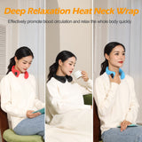 Portable Neck Warmer Rechargeable, Soft Leather Cordless Neck Heater Wrap Graphene Heated Scarf with 12 Heat Levels, Hand Warmers Electric Heating Pad for Pain Relief, Warm Gifts for Women Men
