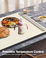 Electric Warming Tray - Full Surface Heating,Rollable & Portable,Premium Silicone Nano-Material,3 Temperature Settings,Auto Shut-Off -Versatile Food Warmer for Gatherings,Parties,Everyday Use
