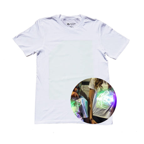 Illuminated Apparel Original Interactive Glow in The Dark T-Shirt - Fun for Birthday Parties & Festivals