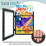 Golden State Art, 10x12.5 Kids Art Frames, Front-Opening Picture Frame Great for Kids Drawings, Artworks, Children Art Projects, Schoolwork, Home or Office (Walnut Set of 2)