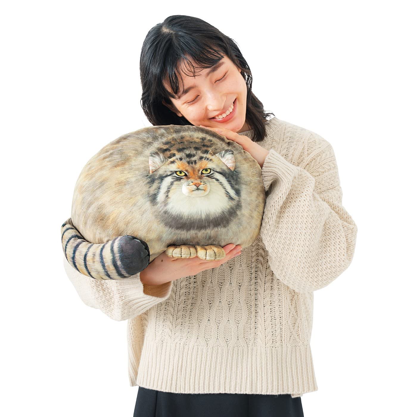 Sew Butiful Steppe Cat Plush 30cm/12inch Pallas Cat Stuffed Animal, Cute Plushies for Girls, Soft Plush Pillow, Throw Pillow Doll Decoration Doll Birthday Gift for Kids Boys Party