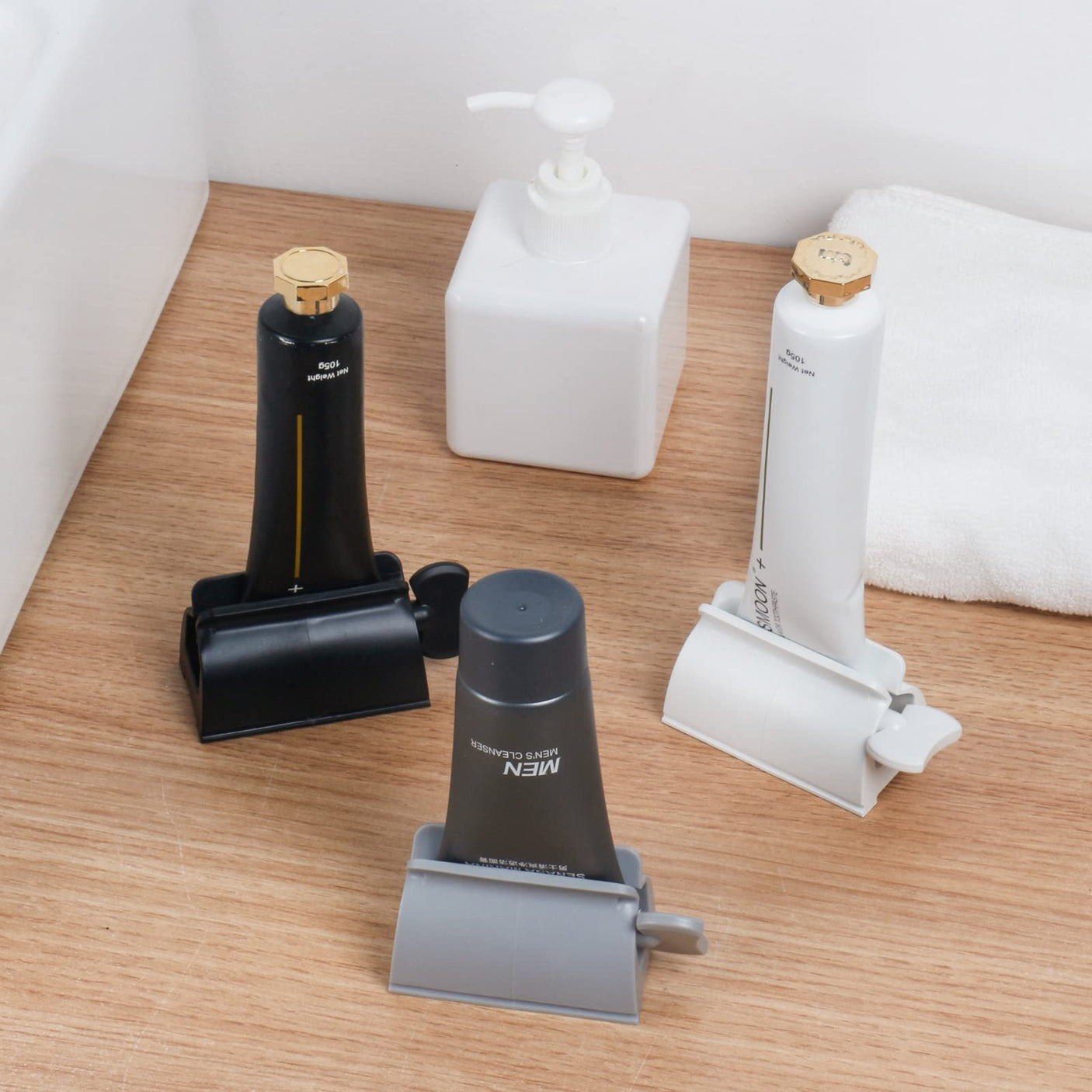 LAMY Toothpaste Squeezer, 3 PCS Tube Squeezer Bathroom and Kitchen Gadgets for Various Tube-Based Cosmetics and Sauces, Home and Apartment Essentials