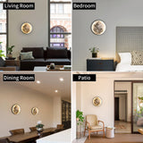 QIYIMEILUX Dimmable Moon Wall Sconce Plug in Modern LED Wall Light with Remote Control 19.7 inch 24W Black Wall Lamp Indoor Wall Mounted Lighting Ceiling Light for Living Room Bedroom（Moon）