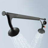 BOONA - The Original Tandem Shower | As Seen On Shark Tank | Double Shower Head for Couples, High Pressure Dual Shower Heads (One Showerhead, Midnight Black)