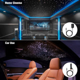 CHINLY Two-Color 1000pcs Twinkle Starlight Headliner Kit 1000 Piece Star Lights for Car,13.1ft Car Star Lights,APP RGBW Fiber Optic Lights Starlights Headliner Kit for Home Theater