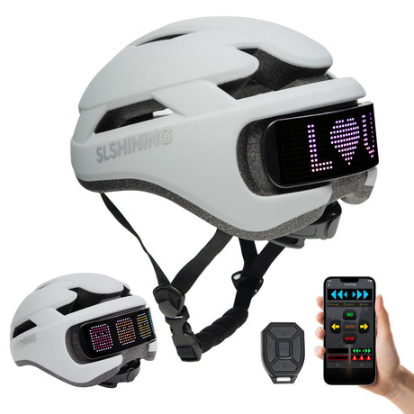 Smart Bike Helmet with Light: Bicycle Helmets for Adult Teens for Mountain & Road Cycling Electric Scooter Skateboard Skating