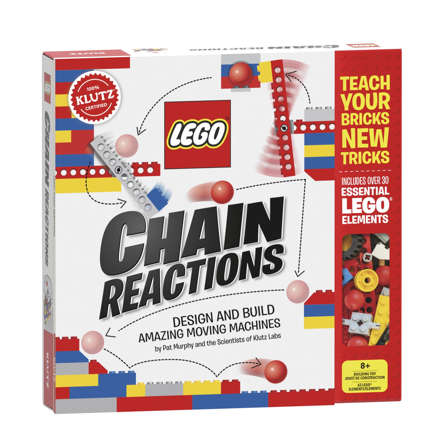 LEGO Chain Reactions (Klutz Science/STEM Activity Kit), 9" Length x 1.06" Width x 10" Height