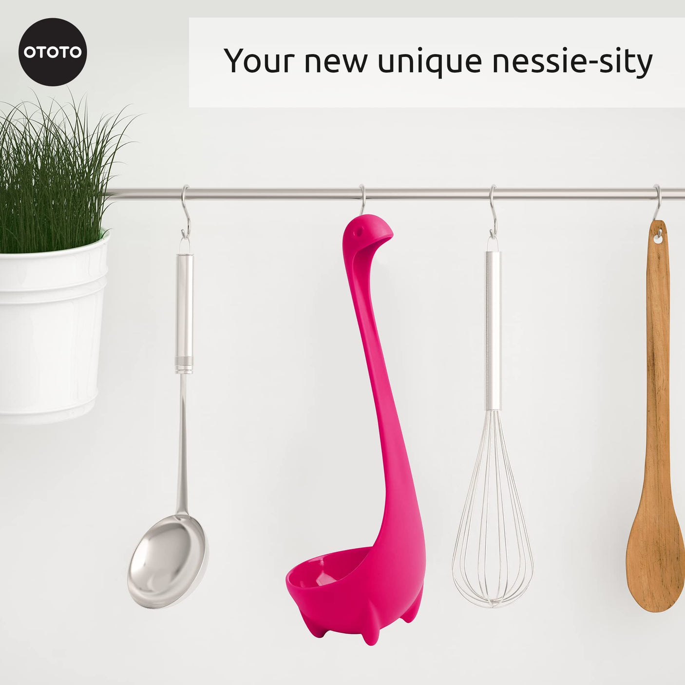 OTOTO The Original Nessie Ladle - Soup Ladle, Cute Gifts, Funny Kitchen Gadgets, Loch Ness design, Cooking Gifts for Mom - Cute and Practical Kitchen Utensils - Unique Gifts for Women