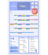 Cozyla 32 Inch Digital Calendar Wall Touch Screen Chore Chart To Do List Notepad Electronic Smart Calendar Digital for Family Meal Planner Support All App Via App Store Android Tablet Wall Mount Black