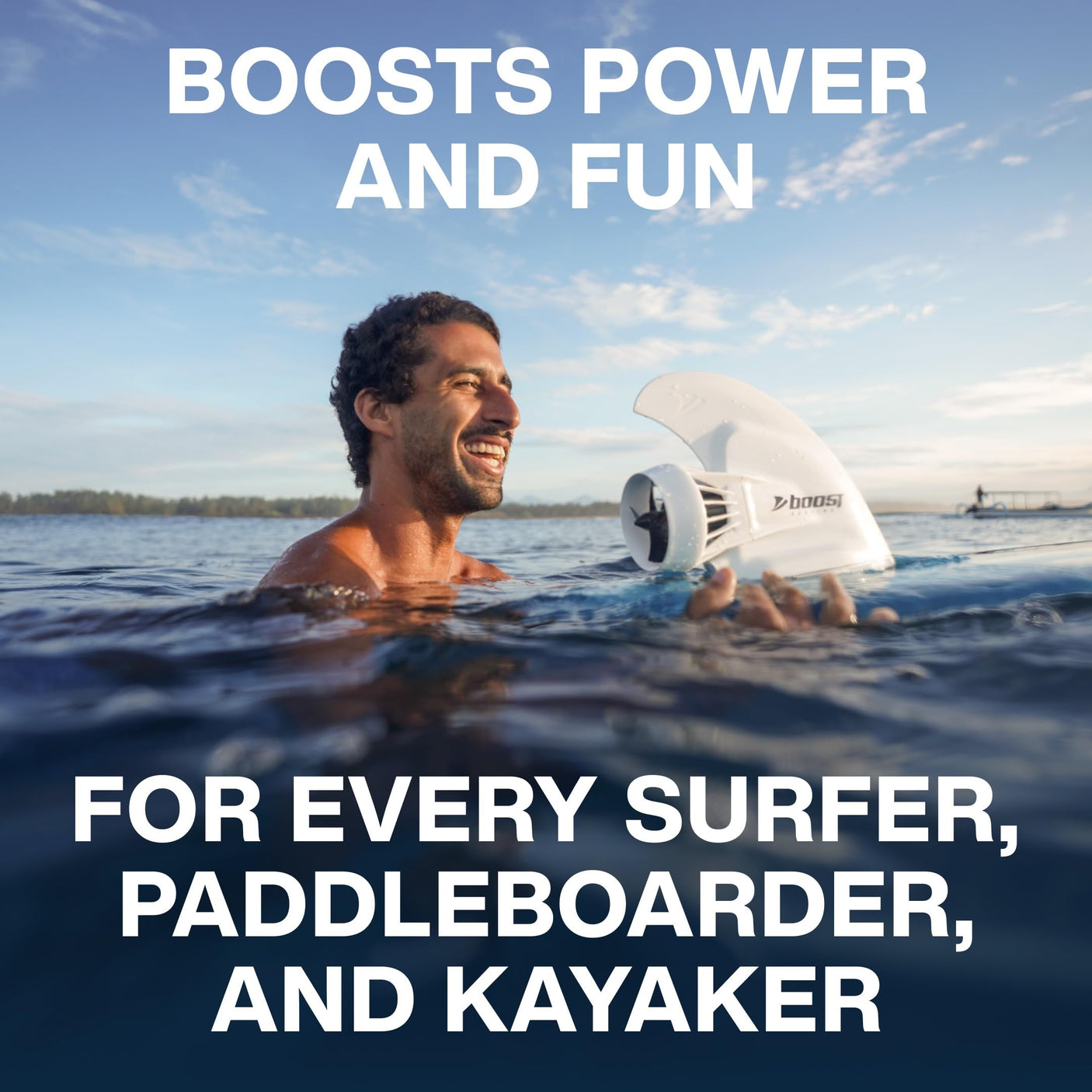 Fin - Electric Motor for Surfboards, SUPs and Kayaks. Lightweight, Compact, and Shockingly resistant Electric Fin with Remote Control. (Boost Fin)