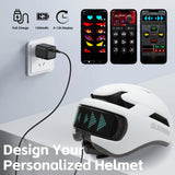 Smart Bike Helmet with Light: Bicycle Helmets for Adult Teens for Mountain & Road Cycling Electric Scooter Skateboard Skating