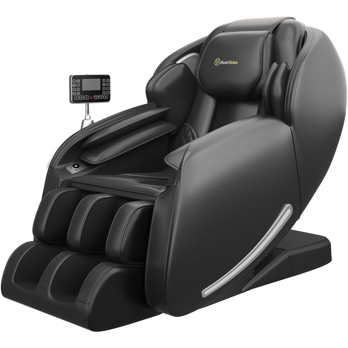 Real Relax Massage Chair Favor-06, Full Body Zero Gravity SL-Track Shiatsu Massage Recliner Chair with APP Control, Brown