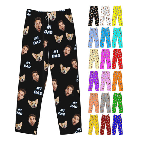 Custom Pajamas Pants Plaid Personalized Funny PJ Pant Design with Face Pajama for Men Women Dog Pet