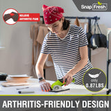 SnapFresh Cordless Electric Scissors, 4V Electric Mini Box Cutter, Carpet & Cardboard Cutter Tool with a Replacement Blade/Charger, Rotary Cutter for Cardboard Packages Leather Plastic （Green）