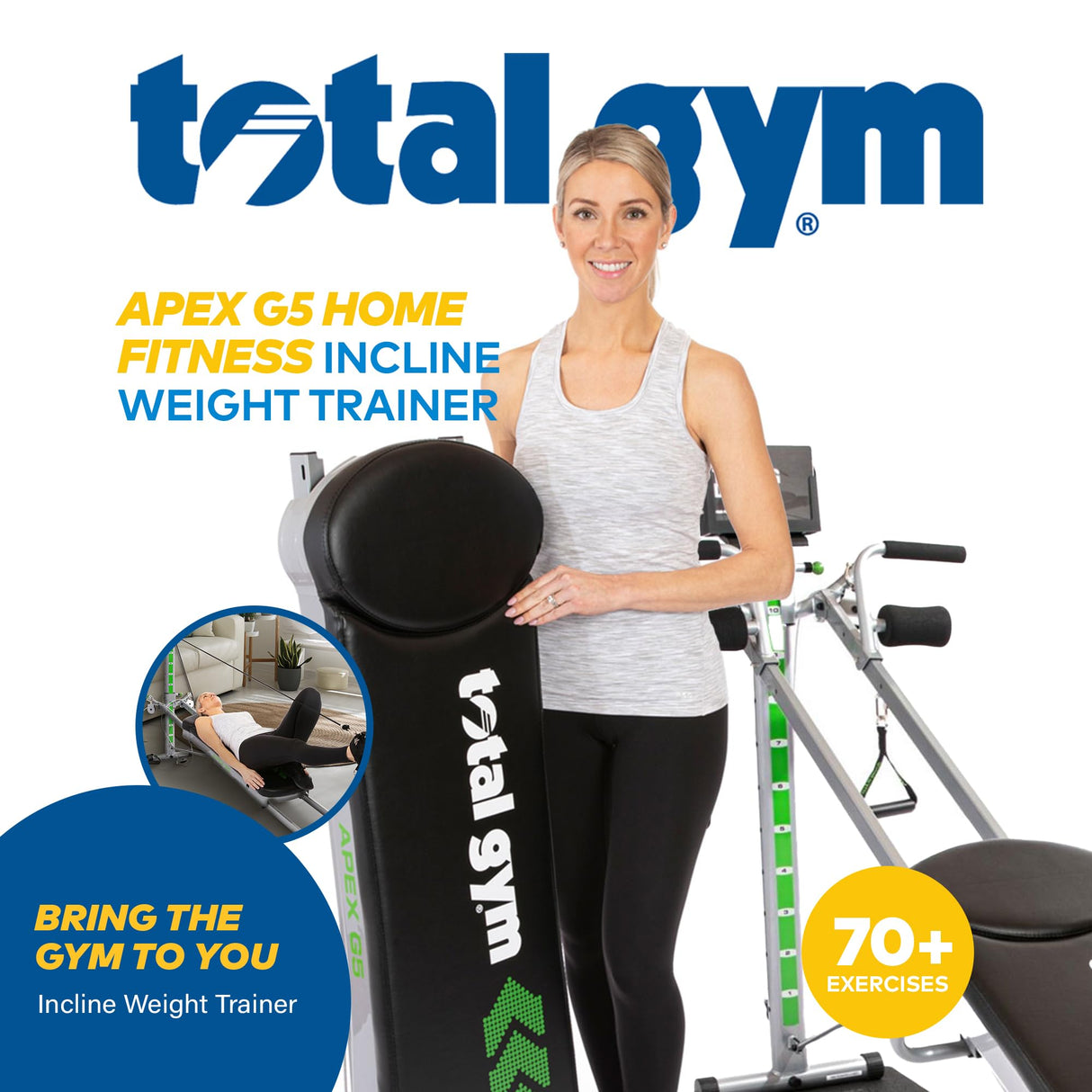 Total Gym APEX Versatile Indoor Home Gym Workout Total Body Strength Training Fitness Equipment