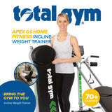Total Gym APEX Versatile Indoor Home Gym Workout Total Body Strength Training Fitness Equipment