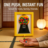 Candy Dispenser Picture Frame, Candy Frame Dispenser,Hanging Candies Machine Art, For Wall or Tabletop, Suitable For Birthday & Holiday Gifts(Yellow)