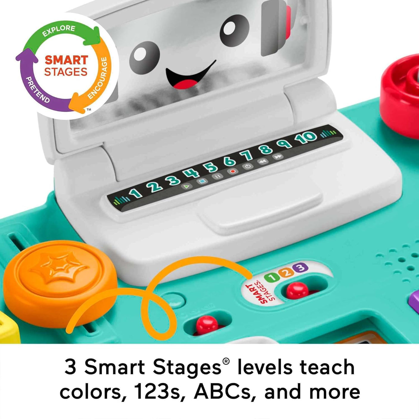Fisher-Price Laugh & Learn Baby & Toddler Toy Mix & Learn DJ Table Musical Activity Center with Lights & Sounds for Ages 6+ Months