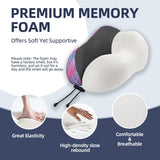 Travel Pillow with Extra Large Hood for Airplane Long Flights Privacy and Comfort Memory Foam with Velvet Cover for Road Trip Head&Neck Support for Plane Office Cars Sleeping & Rest (Pink)