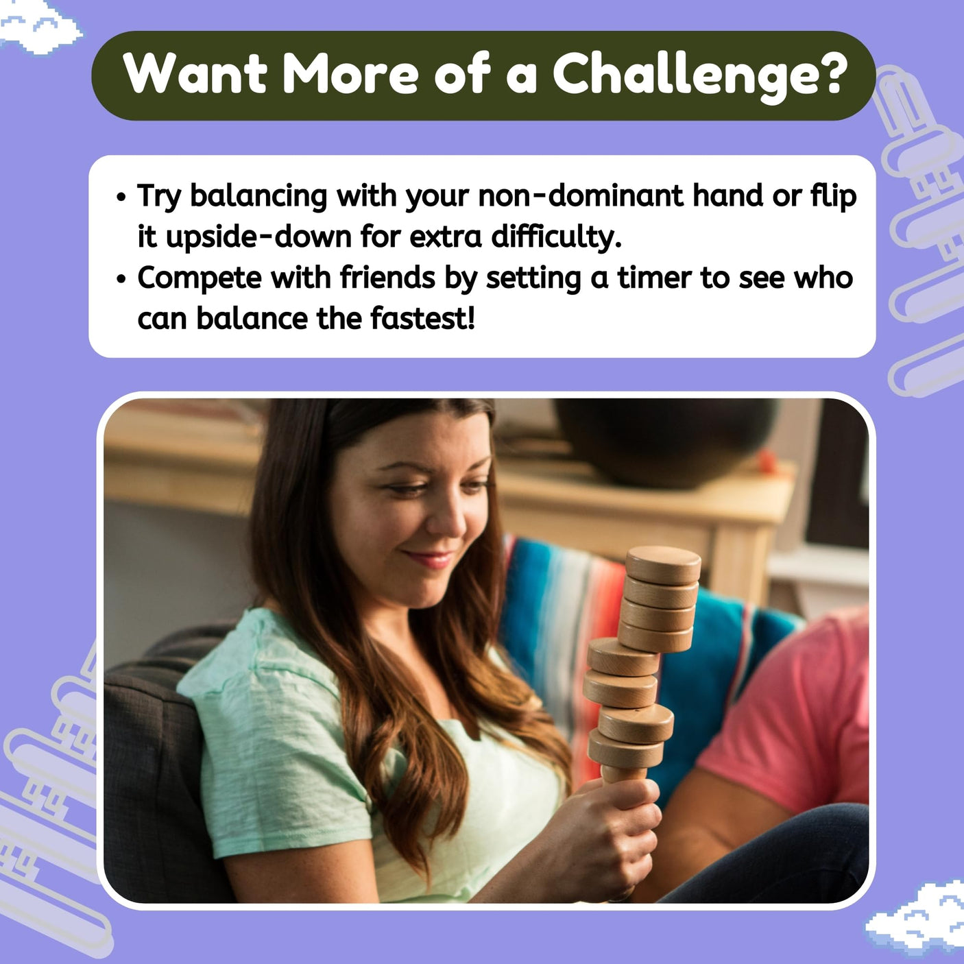 TrueBalance Sensory Balance Toy for Kids Ages 4+ | Fidget Toy for Focus, Coordination & Motor Skills | Encourages Creative Play & Patience