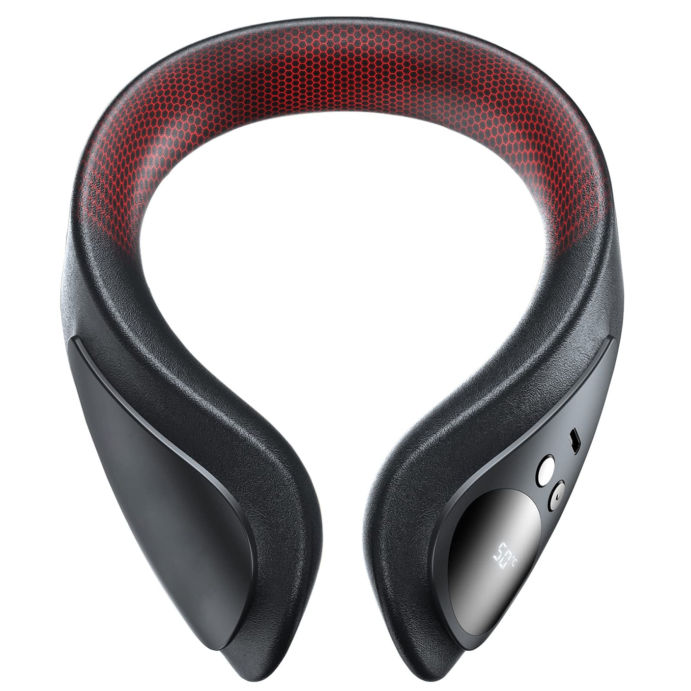 Portable Neck Warmer Rechargeable, Soft Leather Cordless Neck Heater Wrap Graphene Heated Scarf with 12 Heat Levels, Hand Warmers Electric Heating Pad for Pain Relief, Warm Gifts for Women Men