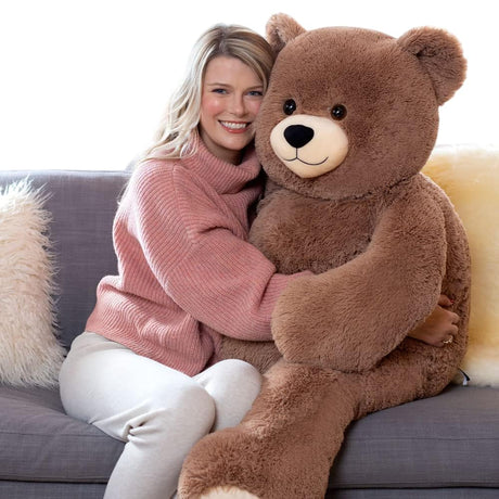 Vermont Teddy Bear Giant Elephant Stuffed Animal - 6 Foot Big Stuffed Elephant Plush from Giant Cuddle Collection - Collectible Plushies for Kids & Adults | Crafted in The USA