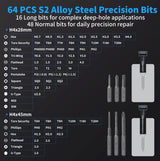 STREBITO Mini Electric Screwdriver Set, 70 in 1 Small Electric Screwdriver Cordless - 64 S2 Preicison Bits, 5 Torque Settings, 4 LED Lights, Mini Power Screwdriver Repair Tool Kit for PC RC Electronic