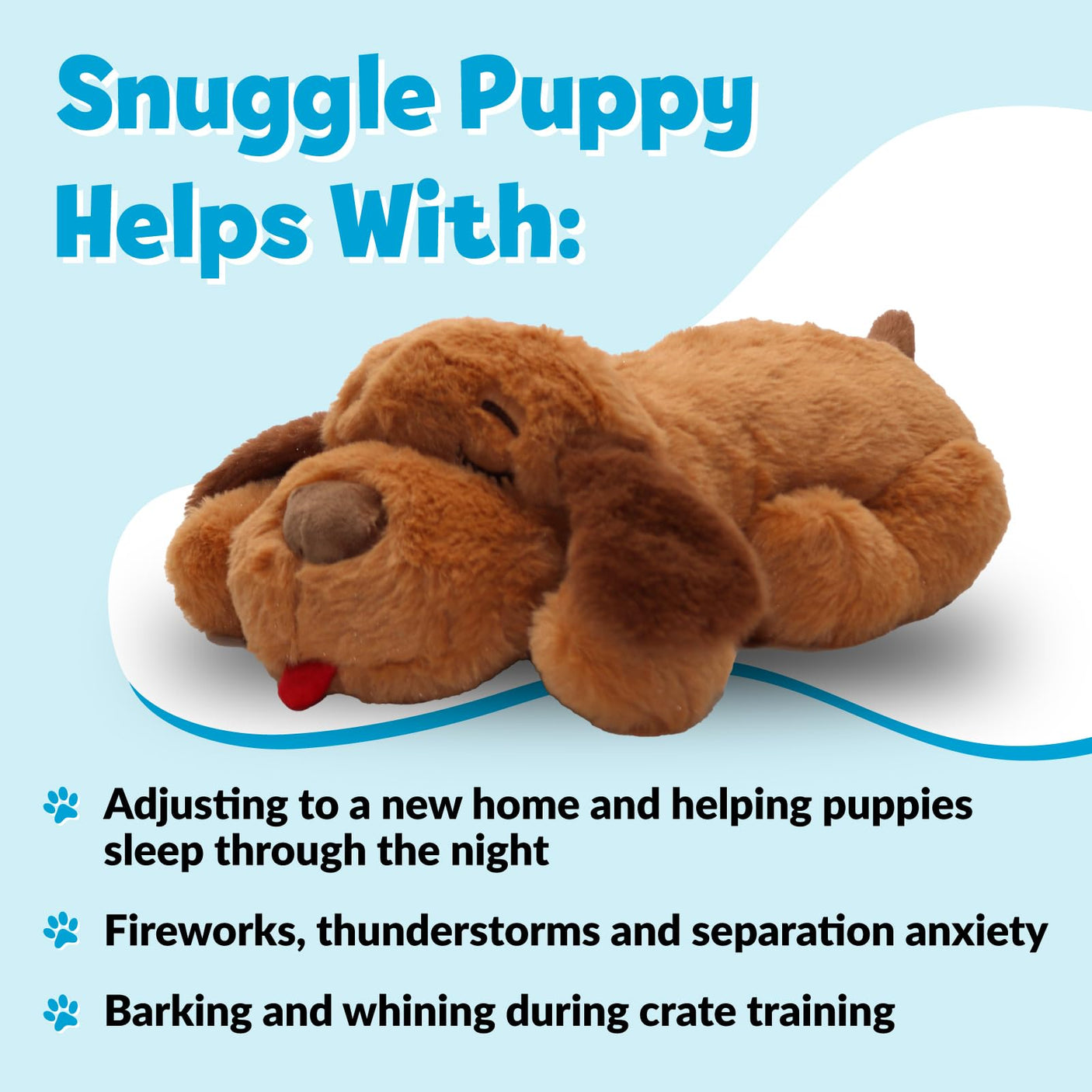 Original Snuggle Puppy Heartbeat Stuffed Dog Toy. Puppy Toy for Anxiety Relief, Calming Aid, and Comfort Toy for Behavioral Training in Golden