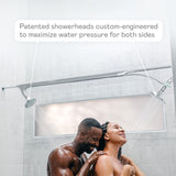 BOONA - The Original Tandem Shower | As Seen On Shark Tank | Double Shower Head for Couples, High Pressure Dual Shower Heads (One Showerhead, Midnight Black)