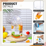 Remerry 3 Pcs Milk Carton Water Bottle Square Plastic Coffee Portable Reusable Milk Carton Cup Leakproof Juice Bottle